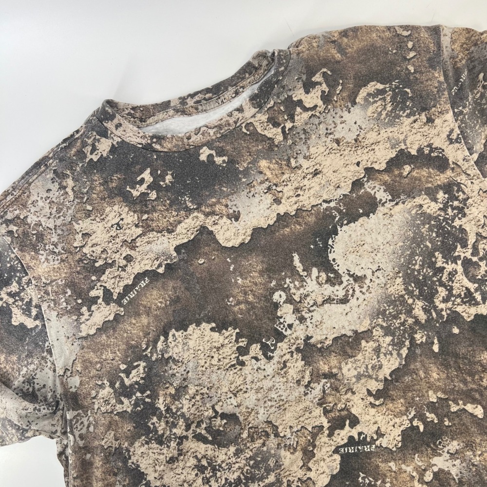 RedHead Mens Prairie Camo Short Sleeve T-Shirt Brown Tan Large